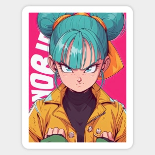 BULMA WANT'S TO BEAT EM UP | Dragonball Anime Manga | PROUD OTAKU Sticker